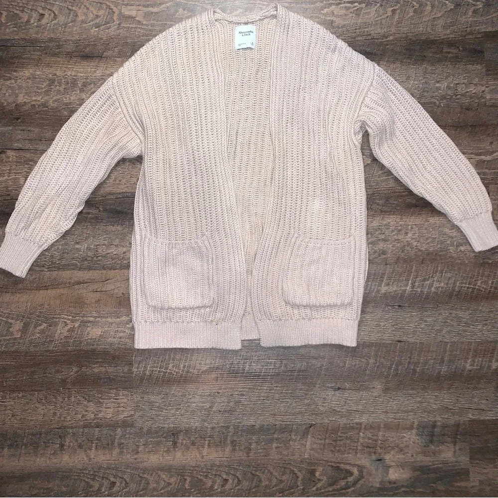 Abercrombie & Fitch Sweater Cardigan with Pockets Khaki/ Brown Size XL - Picture 1 of 9